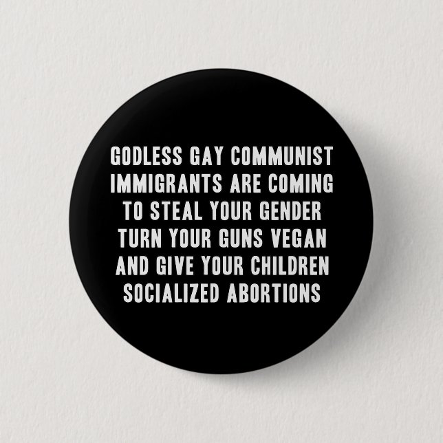 Badge Rond 5 Cm Votre plus mauvais cauchemar (Devant)