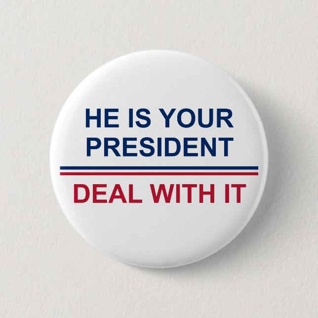 Badge Rond 5 Cm Votre président (Devant)