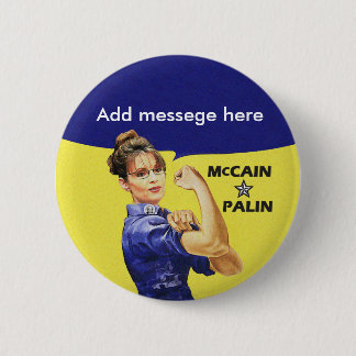 Badge Rond 5 Cm Votre propre message de Sarah Palin