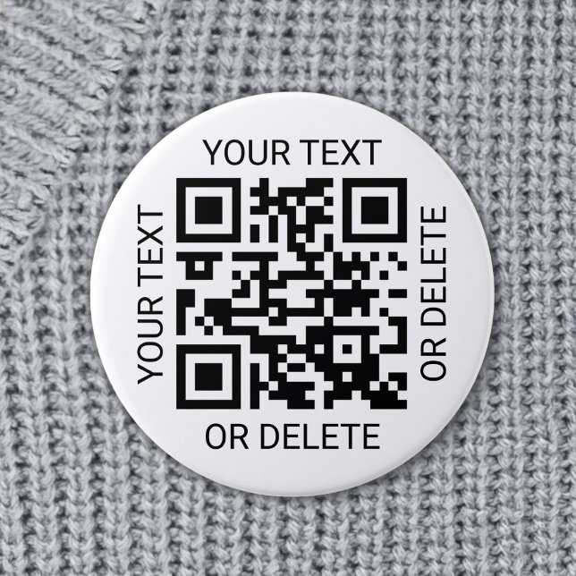 Badge Rond 5 Cm Votre QR Code Site Web d'entreprise Simple promoti (Créateur téléchargé)