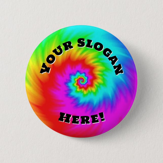 Badge Rond 5 Cm Votre Slogan Ici (changer les mots) (Devant)