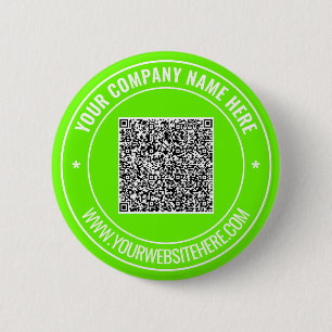 Badge Rond 5 Cm Votre texte personnalisé de code QR Bouton promoti