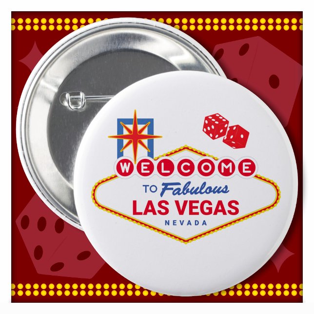 Badge Rond 5 Cm VOUS ACCUEILLE À Las Vegas Trip Las Vegas (Créateur téléchargé)