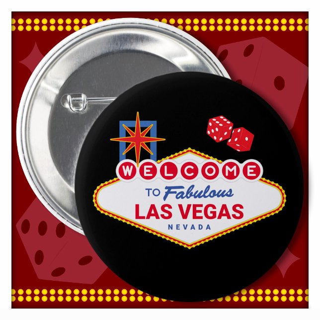 Badge Rond 5 Cm VOUS ACCUEILLE À Las Vegas Trip Las Vegas (Créateur téléchargé)