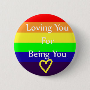 Badge Rond 5 Cm Vous aimant pour être vous bouton de fierté