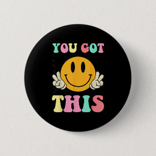 Badge Rond 5 Cm Vous avez ce sourire rétro motivant pour la journé