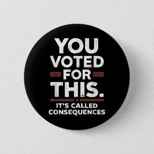 Badge Rond 5 Cm Vous Avez Voté Pour Cela Ses Conséquences Appelées