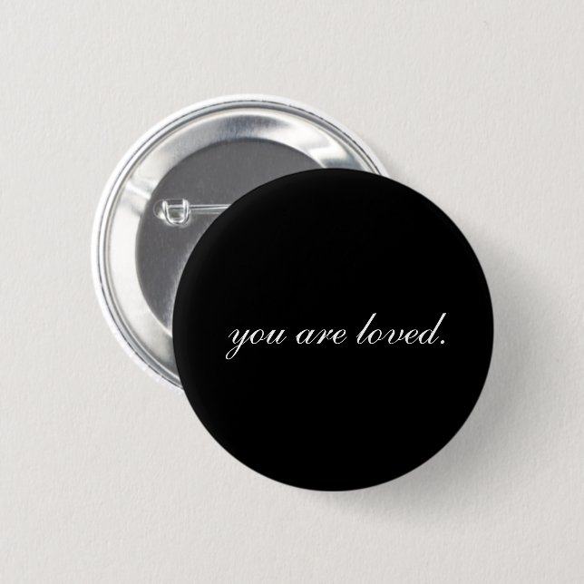 Badge Rond 5 Cm Vous êtes aimé avec élégance (Devant & derrière)