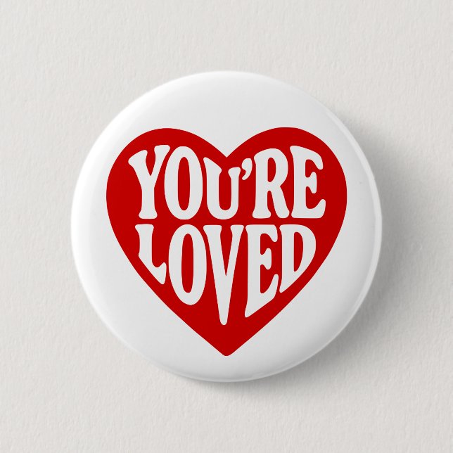 Badge Rond 5 Cm Vous êtes aimés (Devant)