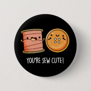 Badge Rond 5 Cm Vous êtes Coussin à coudre mignonne Jeu Bleu Bleu