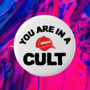 Badge Rond 5 Cm Vous Êtes Dans Un Culte !   Bouton de sensibilisat