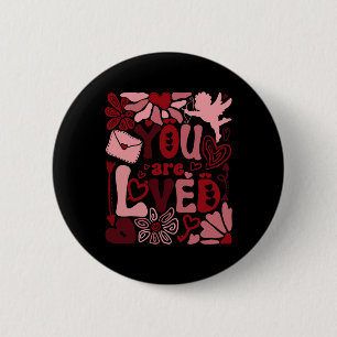 Badge Rond 5 Cm Vous êtes digne de belles fleurs aimé assez Bible