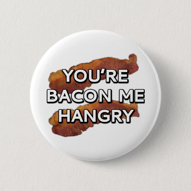 Badge Rond 5 Cm Vous êtes lard je hangry (Devant)