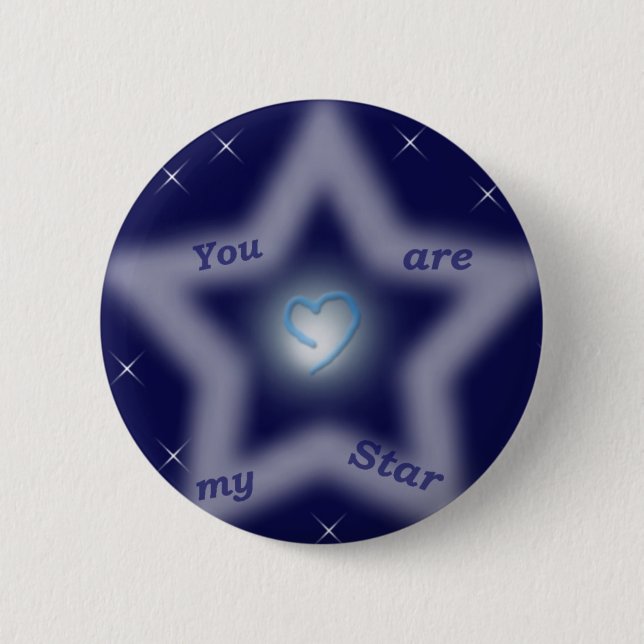 Badge Rond 5 Cm "Vous êtes mon étoile " (Devant)