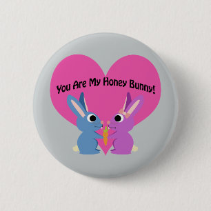Badge Rond 5 Cm Vous êtes Mon Lapin de Miel !