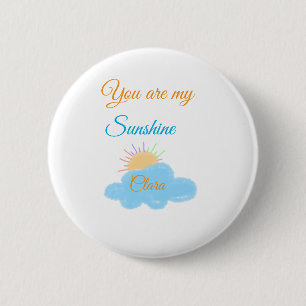 Badge Rond 5 Cm vous êtes mon soleil jaune orange soleil rayons nu