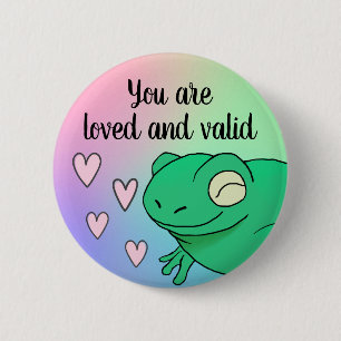 Badge Rond 5 Cm Vous Êtes Valide, Jolie Cute Convaincante, Grenou