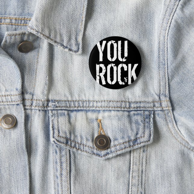 Badge Rond 5 Cm Vous faites du rock - (En situation)