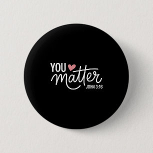 Badge Rond 5 Cm Vous Jean 3 16 Bible Verse Citation de la foi chré