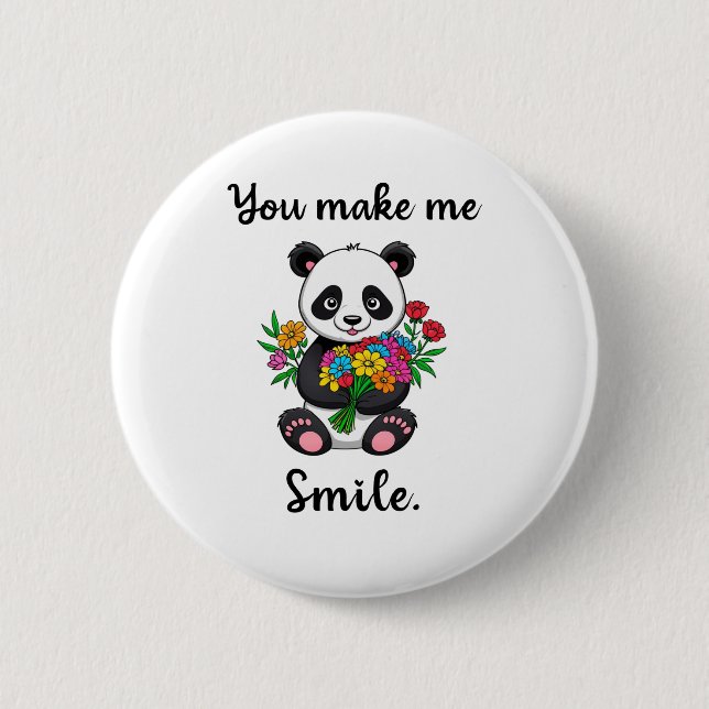 Badge Rond 5 Cm Vous Me Faites Sourire Panda Mignon (Devant)