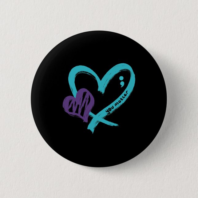 Badge Rond 5 Cm Vous Problème Prévention Suicide Sensibilisation T (Devant)