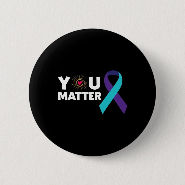 Badge Rond 5 Cm Vous Problème Prévention Suicide Sensibilisation T (Devant)