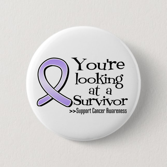 Badge Rond 5 Cm Vous regardez un survivant du cancer (Devant)