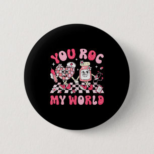 Badge Rond 5 Cm Vous Rocs Mon Monde Infirmière Saint-Valentin Er I