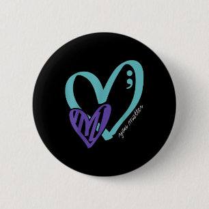 Badge Rond 5 Cm Vous Sensibilisation à la prévention du suicide Tu