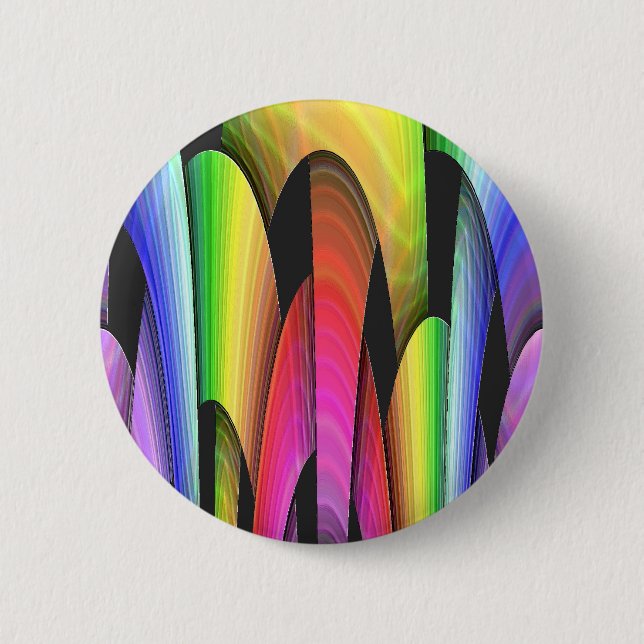 Badge Rond 5 Cm Voûte d'arc-en-ciel (Devant)