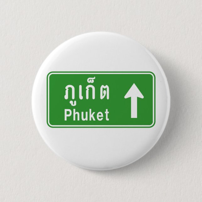 Badge Rond 5 Cm Voyage à Phuket ⚠ véhicule routier thaïlandais ⚠ (Devant)