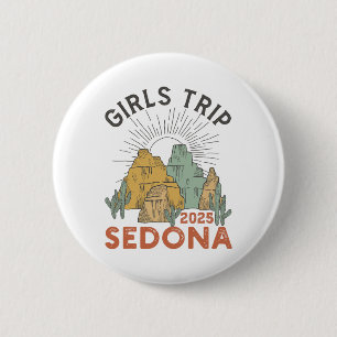 Badge Rond 5 Cm Voyage à Sedona pour filles 2025 Vacances d'été po
