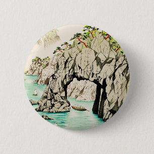 Badge Rond 5 Cm Voyage au Japon Île d'Okinawa
