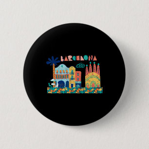 Badge Rond 5 Cm Voyage Barcelone Espagne Europe Espagne Famille es