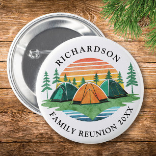 Badge Rond 5 Cm Voyage Camping Reunion Famille Personnalisé