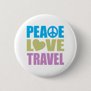 Badge Rond 5 Cm Voyage d'amour de paix