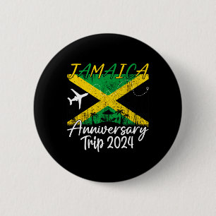 Badge Rond 5 Cm Voyage d'anniversaire en Jamaïque Couple Vacances