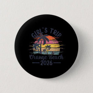Badge Rond 5 Cm Voyage de filles à Orange Beach 2026 Été Coucher d