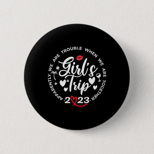 Badge Rond 5 Cm Voyage de filles drôle correspondant week-end de v