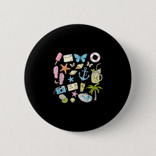 Badge Rond 5 Cm Voyage de plage esthétique côtière étoile de mer c