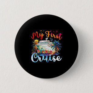 Badge Rond 5 Cm Voyage en famille en croisière pour les vacances d