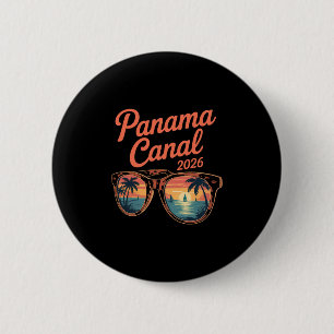 Badge Rond 5 Cm Voyage en famille entre amis dans le canal de Pana