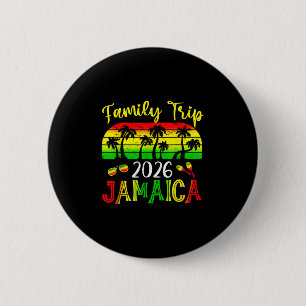 Badge Rond 5 Cm Voyage en famille Jamaïque 2026 Été Vacances Tapis