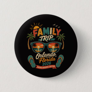 Badge Rond 5 Cm Voyage en famille Orlando Floride 2026