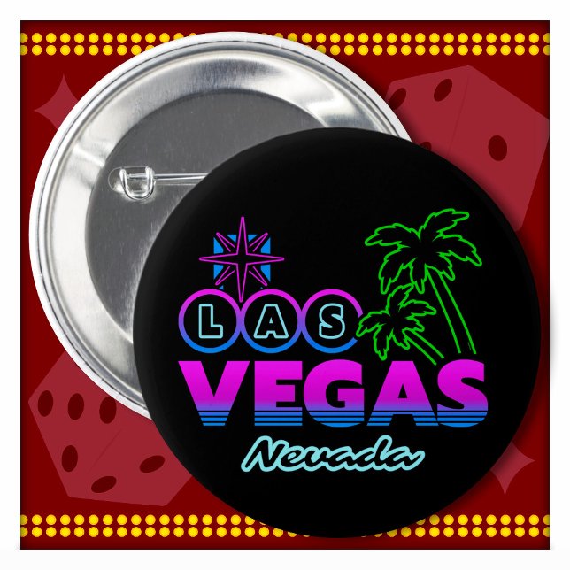 Badge Rond 5 Cm Voyage en famille Souvenir Las Vegas Vacances (Créateur téléchargé)