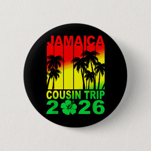 Badge Rond 5 Cm Voyage en Jamaïque 2026 Cousin Voyage Réunion de f