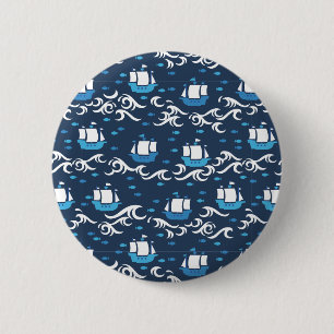 Badge Rond 5 Cm Voyage en mer Motif II