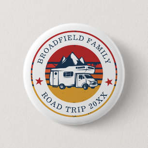 Badge Rond 5 Cm Voyage familial annuel en rodée souvenir personnal