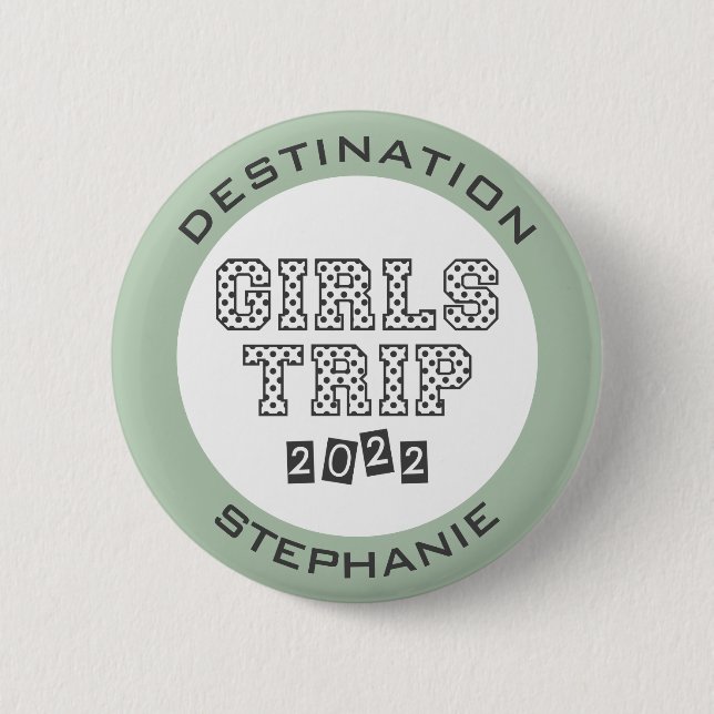 Badge Rond 5 Cm Voyage Filles 2022 Filles Week-end vacances sur me (Devant)