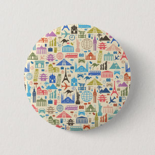 Badge Rond 5 Cm voyage mondial